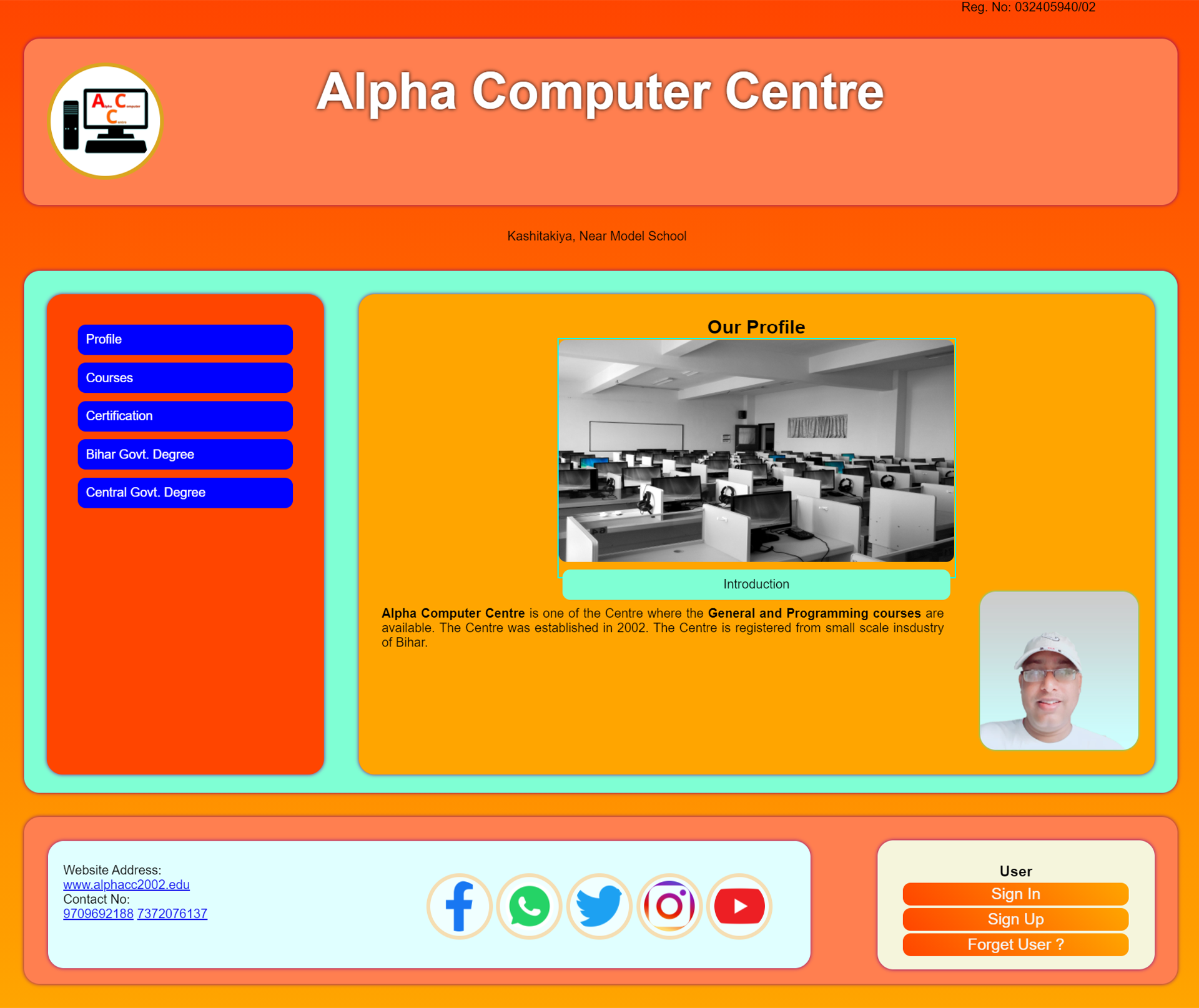 Alpha Computer Centre Website Template